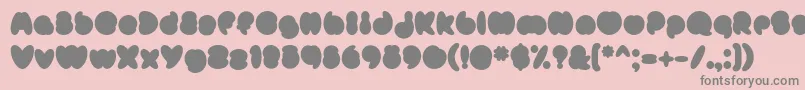 MisterLoopyFill Font – Gray Fonts on Pink Background