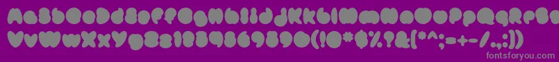 Police MisterLoopyFill – polices grises sur fond violet