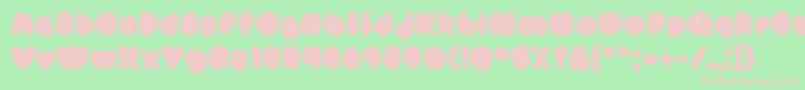 Saiba mais sobre a fonte MisterLoopyFill Fonte MisterLoopyFill – fontes rosa em um fundo verde