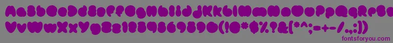 MisterLoopyFill Font – Purple Fonts on Gray Background