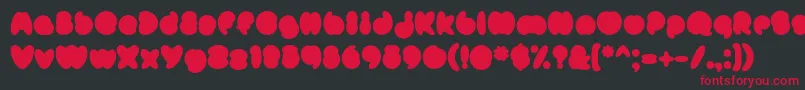 MisterLoopyFill Font – Red Fonts on Black Background