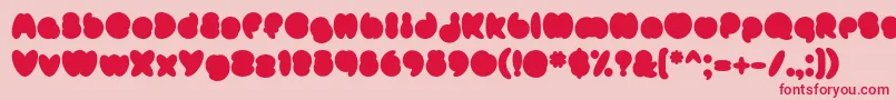 MisterLoopyFill Font – Red Fonts on Pink Background