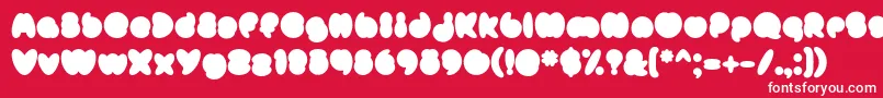 MisterLoopyFill Font – White Fonts on Red Background