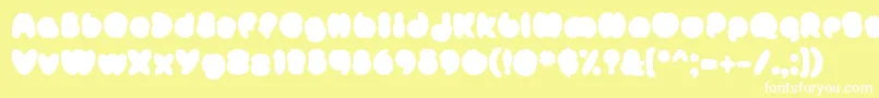 MisterLoopyFill Font – White Fonts on Yellow Background