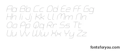 Review of the TypoAngularRoundedThinItalicDemo Font