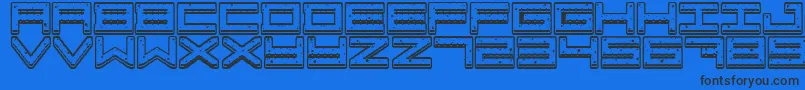fuente CrazyCookies – Fuentes Negras Sobre Fondo Azul