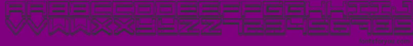 Czcionka CrazyCookies – czarne czcionki na fioletowym tle