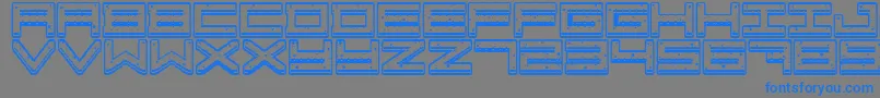 Fonte CrazyCookies – fontes azuis em um fundo cinza