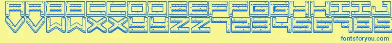 CrazyCookies Font – Blue Fonts on Yellow Background