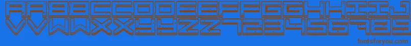 CrazyCookies Font – Brown Fonts on Blue Background