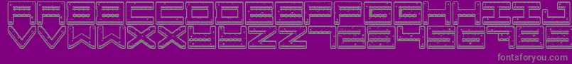 Fonte CrazyCookies – fontes cinzas em um fundo violeta