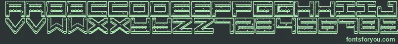 フォントCrazyCookies – 黒い背景に緑の文字