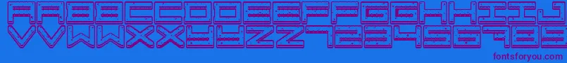 フォントCrazyCookies – 紫色のフォント、青い背景