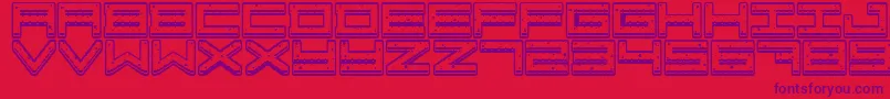 CrazyCookies-Schriftart – Violette Schriften auf rotem Hintergrund