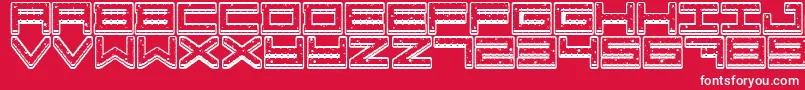 フォントCrazyCookies – 赤い背景に白い文字