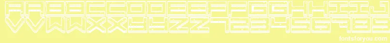 CrazyCookies Font – White Fonts on Yellow Background