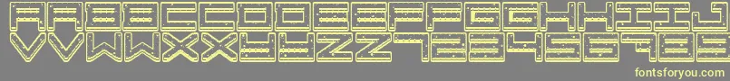 CrazyCookies-Schriftart – Gelbe Schriften auf grauem Hintergrund