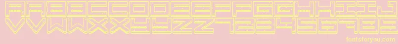 fuente CrazyCookies – Fuentes Amarillas Sobre Fondo Rosa