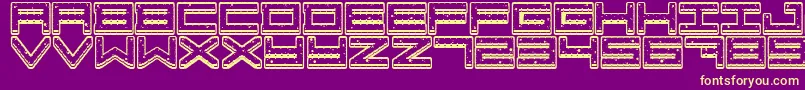 CrazyCookies Font – Yellow Fonts on Purple Background