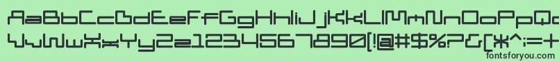 D3 Pipismw Font – Black Fonts on Green Background