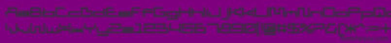 Czcionka D3 Pipismw – czarne czcionki na fioletowym tle