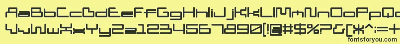 D3 Pipismw Font – Black Fonts on Yellow Background