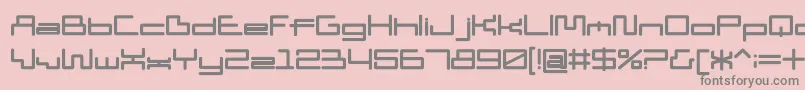 D3 Pipismw Font – Gray Fonts on Pink Background