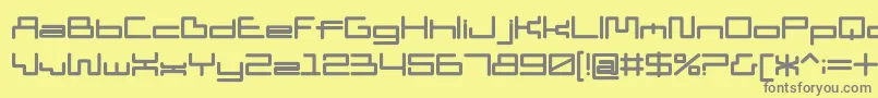 D3 Pipismw Font – Gray Fonts on Yellow Background