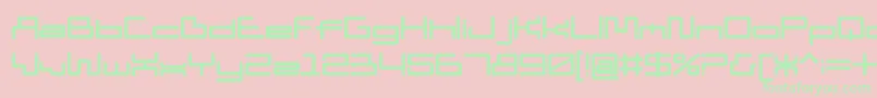 D3 Pipismw Font – Green Fonts on Pink Background