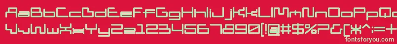 D3 Pipismw Font – Green Fonts on Red Background