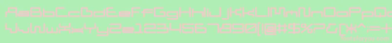 D3 Pipismw-fontti – vaaleanpunaiset fontit vihreällä taustalla