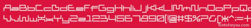 D3 Pipismw Font – Pink Fonts on Red Background