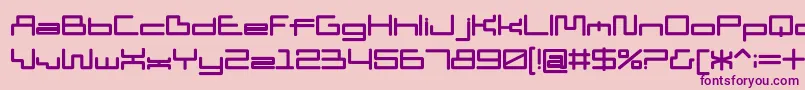 D3 Pipismw Font – Purple Fonts on Pink Background