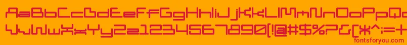 D3 Pipismw Font – Red Fonts on Orange Background