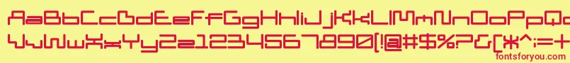 D3 Pipismw Font – Red Fonts on Yellow Background