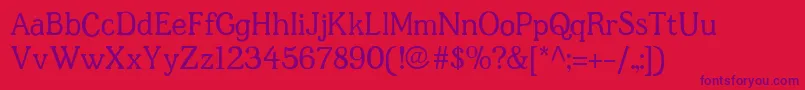 Jfshill.Book Font – Purple Fonts on Red Background