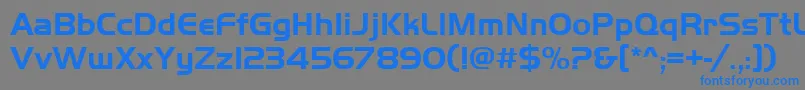 Handgotb Font – Blue Fonts on Gray Background