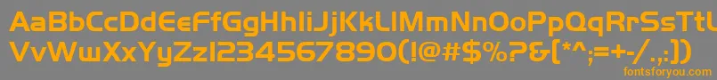 Handgotb Font – Orange Fonts on Gray Background