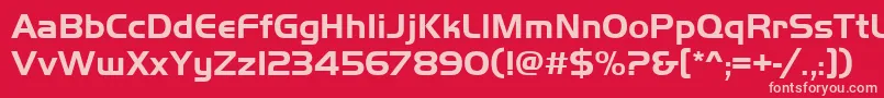 Handgotb Font – Pink Fonts on Red Background