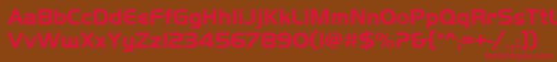 Handgotb Font – Red Fonts on Brown Background