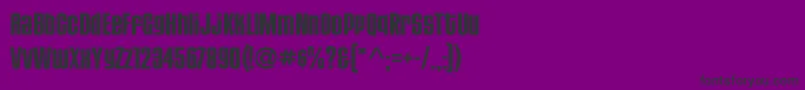 HousegothicBoldthree Font – Black Fonts on Purple Background