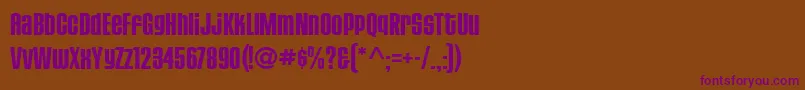 HousegothicBoldthree-fontti – violetit fontit ruskealla taustalla