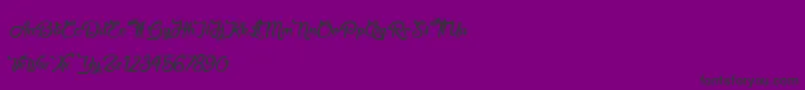 SweetheartBirthday Font – Black Fonts on Purple Background