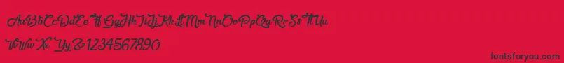 SweetheartBirthday Font – Black Fonts on Red Background