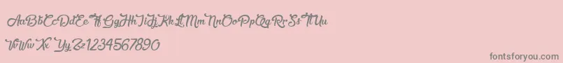 SweetheartBirthday-Schriftart – Graue Schriften auf rosa Hintergrund