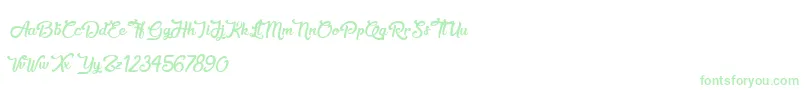 SweetheartBirthday Font – Green Fonts on White Background