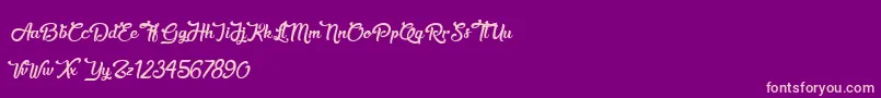 SweetheartBirthday Font – Pink Fonts on Purple Background