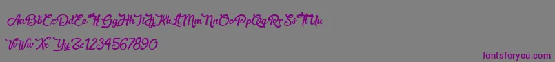 SweetheartBirthday Font – Purple Fonts on Gray Background