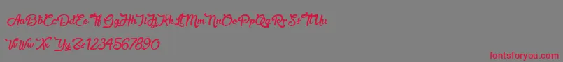 SweetheartBirthday-Schriftart – Rote Schriften auf grauem Hintergrund