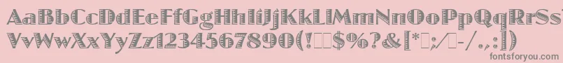 JazzLetPlain.1.0 Font – Gray Fonts on Pink Background